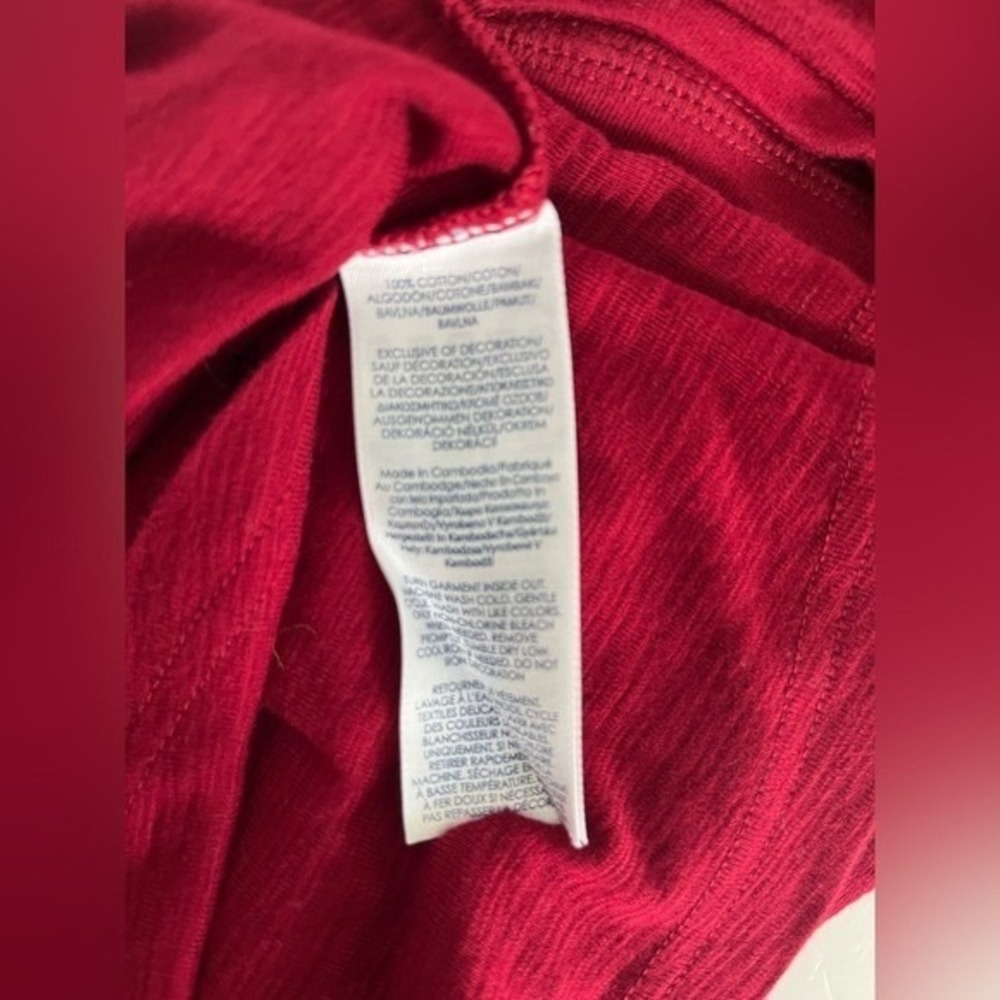 CHAPS Red Waffle Knit Henley Top 3XL Cabincore - Picture 6 of 7